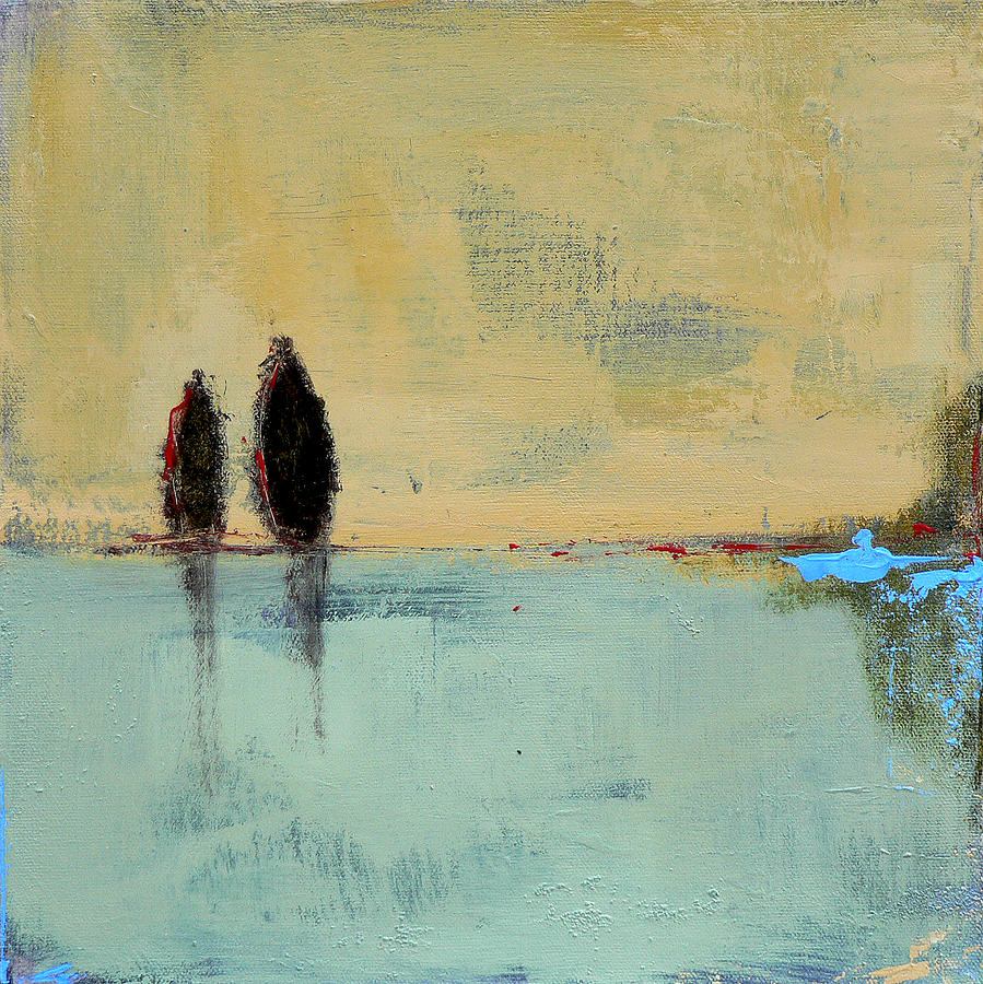 899x900 Two Lovers On The Line Painting By Jacquie Gouveia - Two Lovers Painting