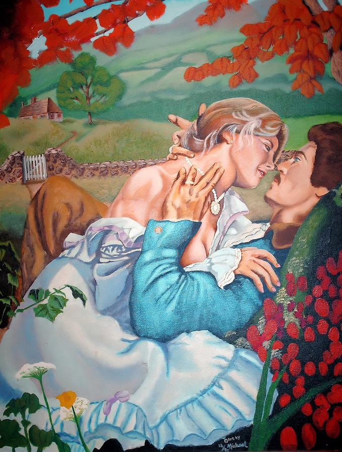 680x900 Two Lovers Painting By Mickael Bruce - Two Lovers Painting