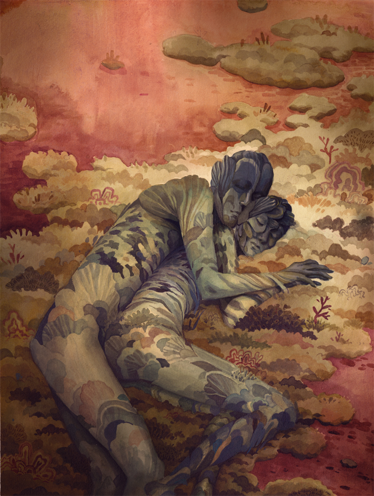 753x1000 Two Lovers By Biffno - Two Lovers Painting