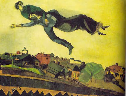 428x328 Artumn We Float Like Two Lovers In A Painting By Chagall - Two Lovers Painting