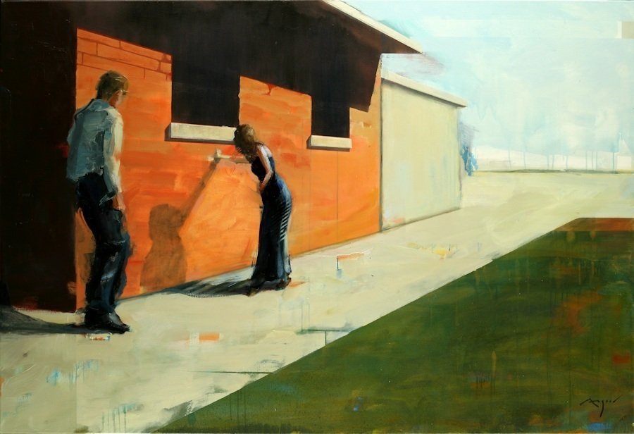 900x616 Michael Azgour - Two Lovers Painting