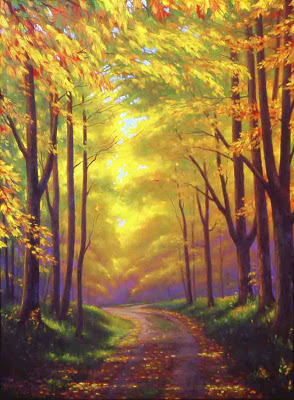 294x400 The Finer Things In Life Road Less Traveled - Two Roads Diverged In A Yellow Wood Painting