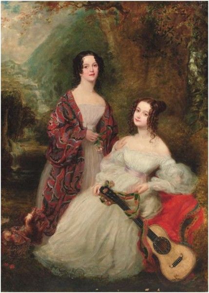 429x600 Carpenter, Margaret Sarah (1793 1872) Circle - Two Sisters Painting