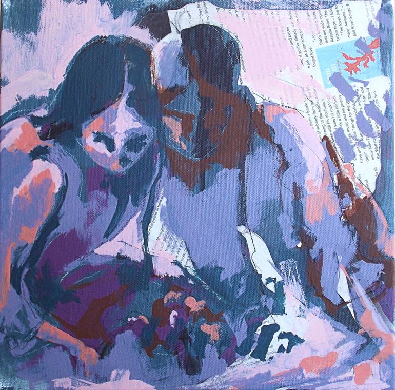770x760 Saatchi Art Two Women Painting By Jimena Johnston - Two Women In Love Painting