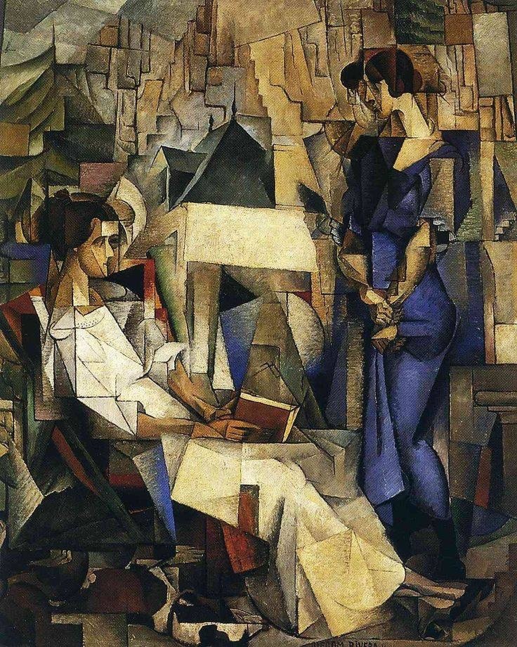 736x920 Artwork By Diego Rivera - Two Women Painting