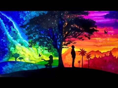 480x360 Watercolor Speed Painting Unforgotten - Two Worlds Painting