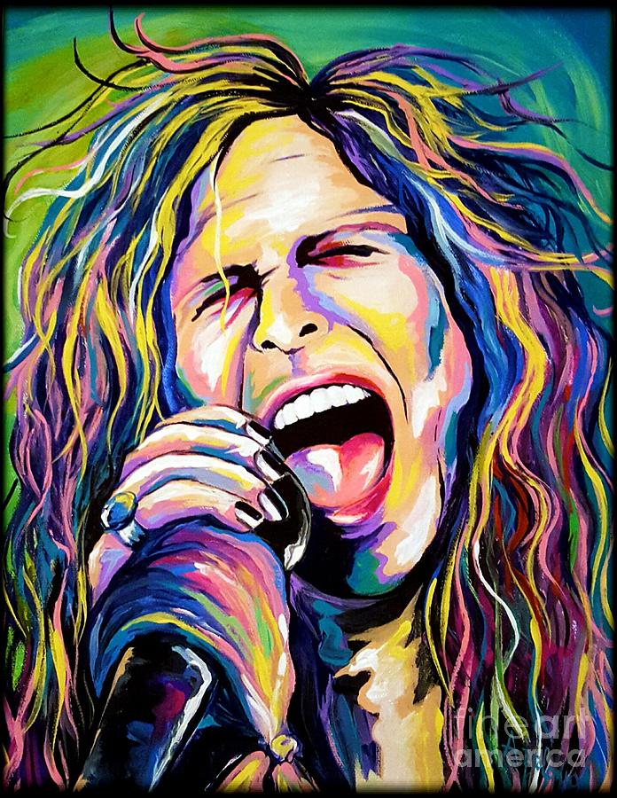 696x900 Steven Tyler Painting By Amy Belonio - Tyler Painting