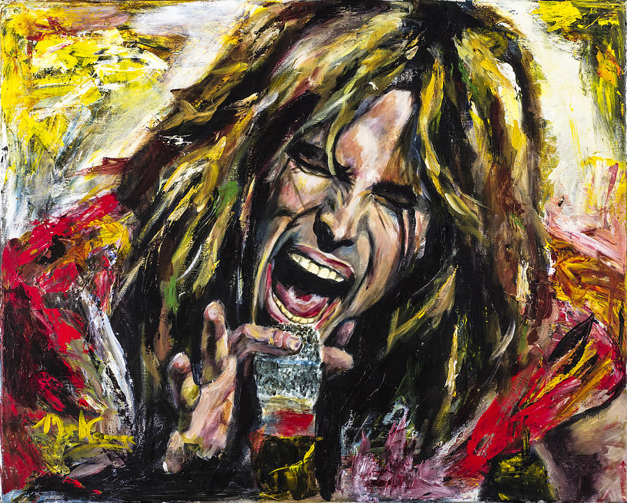 900x722 Steven Tyler Painting By Mark Courage - Tyler Painting