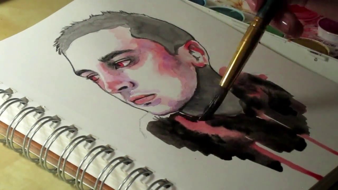 1280x720 Tyler Joseph Watercolor Speed Painting - Tyler Painting