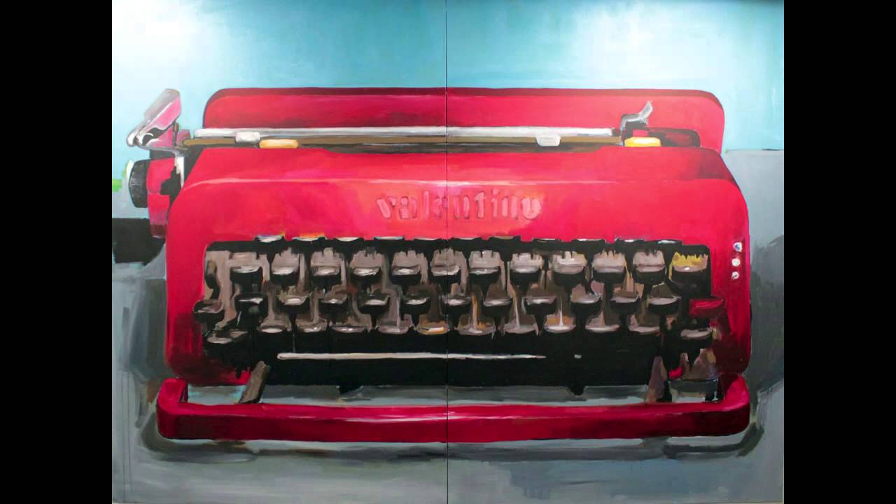 1280x720 Painting - Typewriter Painting