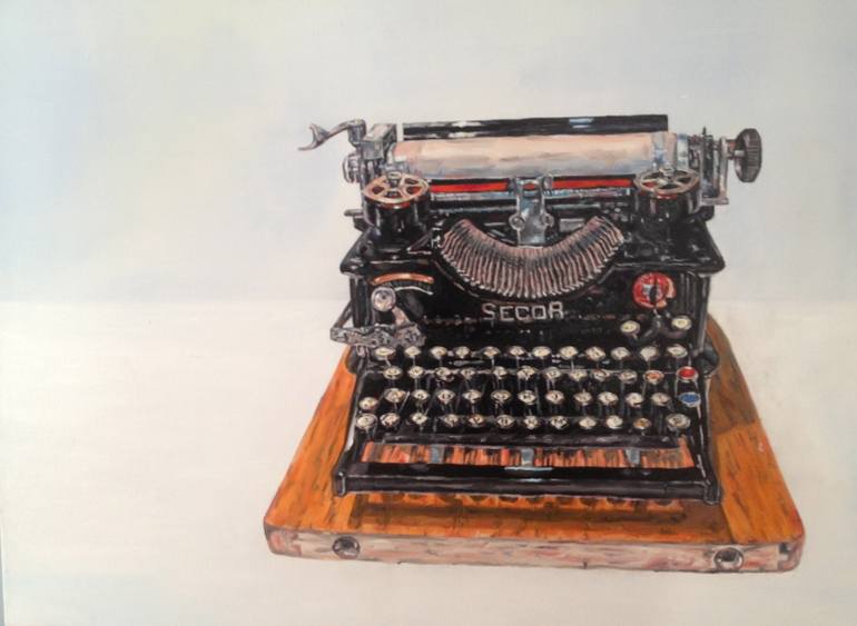 770x563 Saatchi Art Untitled (Typewriter) Painting By Allison Kalt - Typewriter Painting