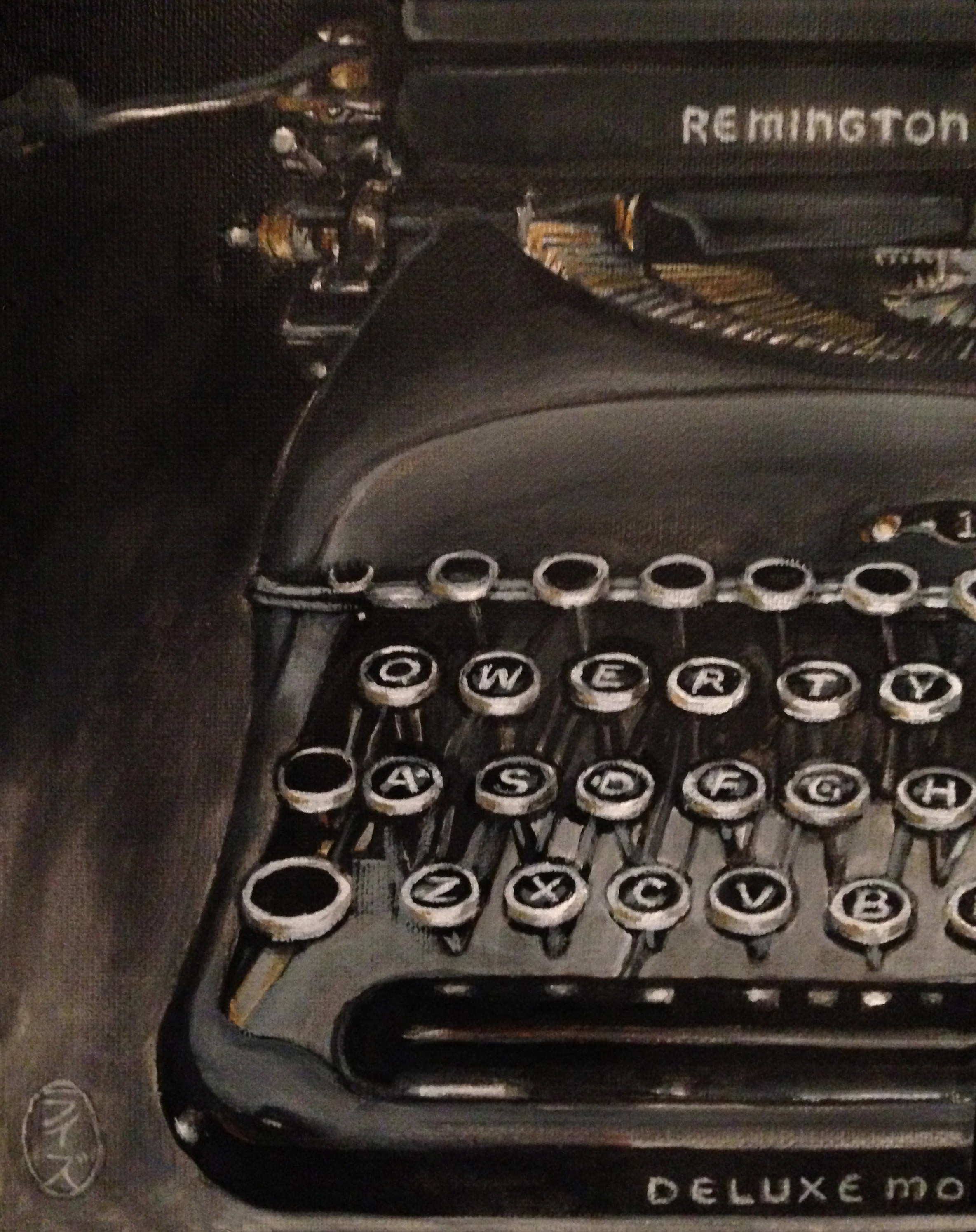 2368x2988 Suzette Ruys Paintings - Typewriter Painting