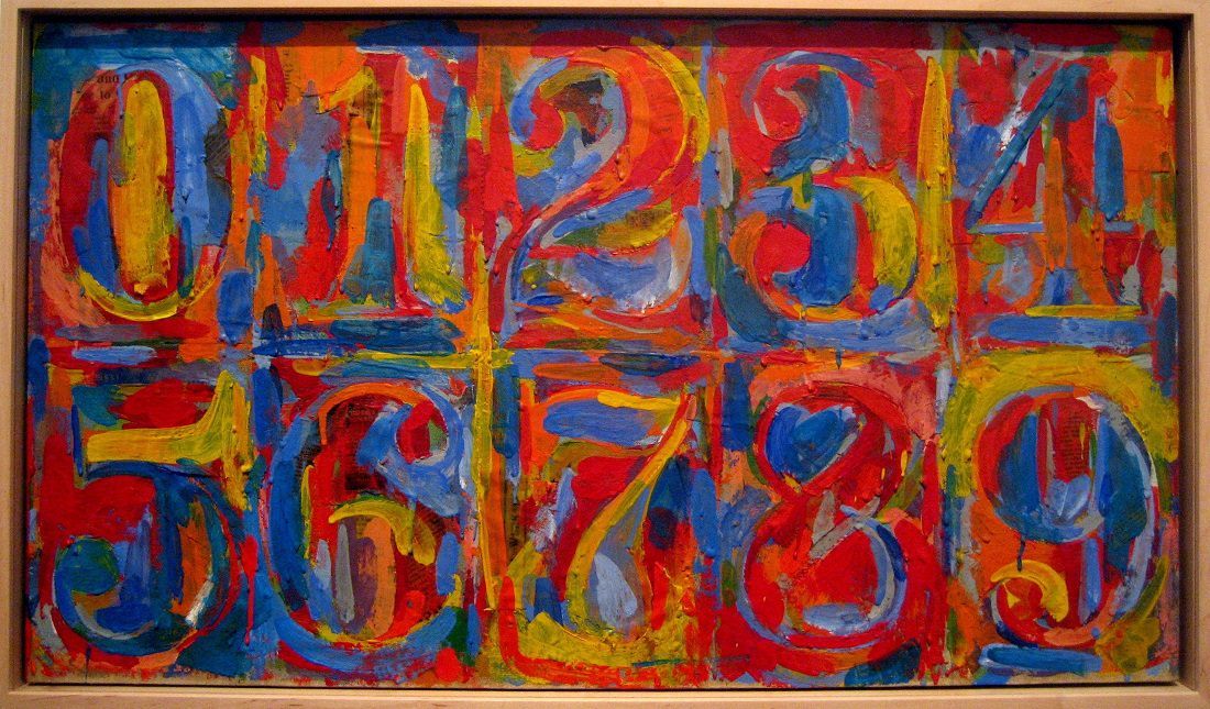 1100x645 Jasper Johns 0 9 Typography Complementary Color Graphic Rendering - Typography Painting