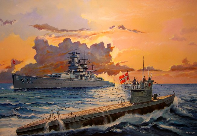 653x454 Subart - U Boat Painting