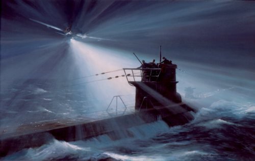 500x317 Submarine Art Gallery - U Boat Painting