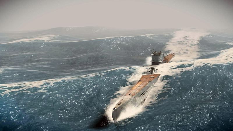 800x450 Art] Painting Of A Wwii German Type Vii U Boat In Heavy Seas - U Boat Painting