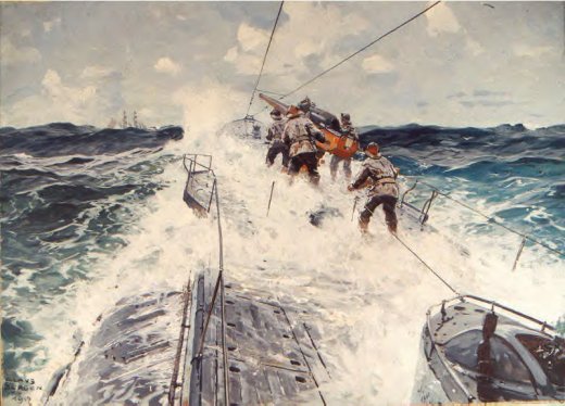 520x374 Fileu Boat Wwi By C. Bergen.jpg - U Boat Painting