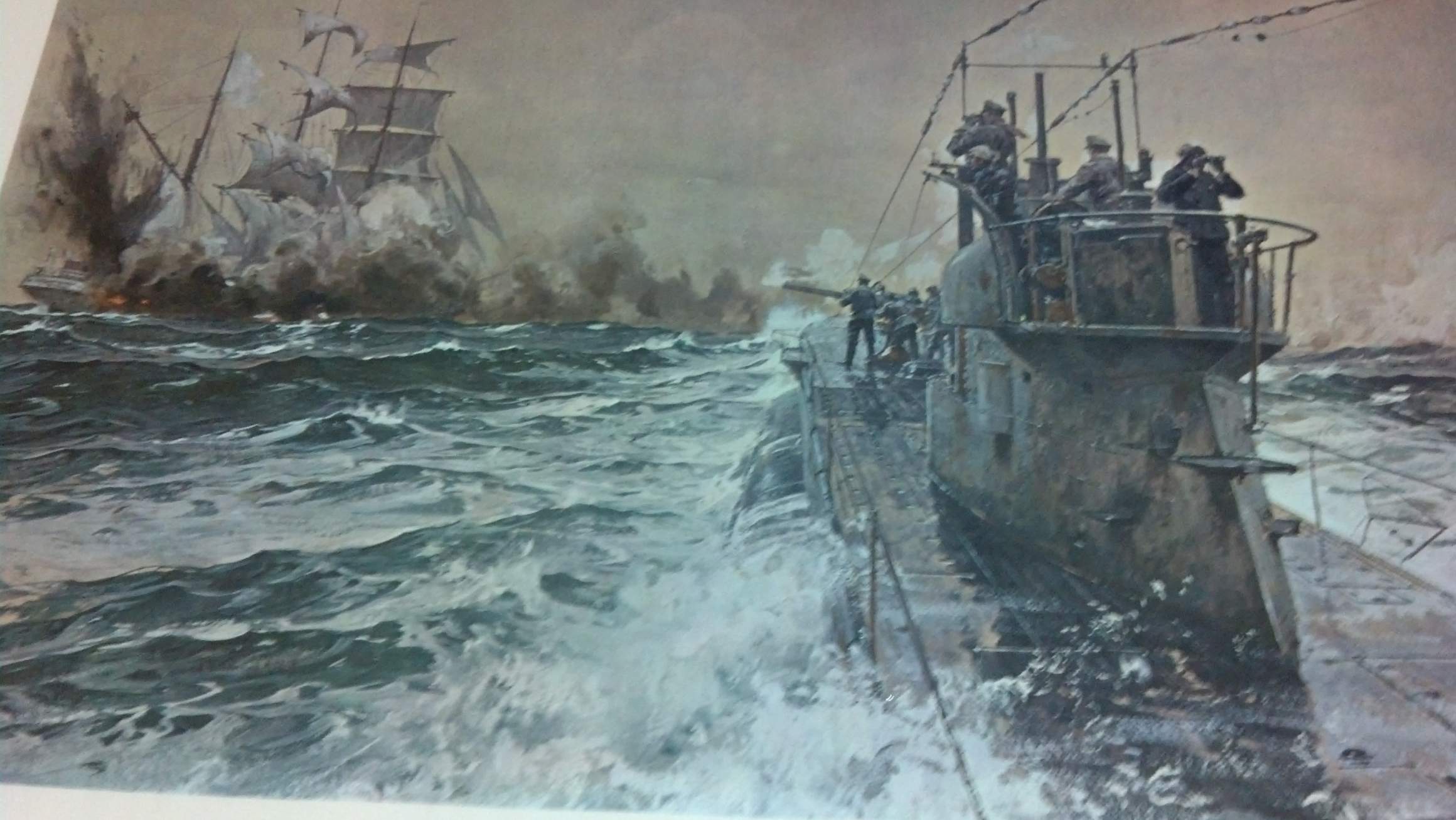 2320x1308 German U Boat Art (Oil Paintings) - U Boat Painting
