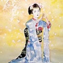250x250 Uchida Kosaburo Paintings - Uchida Kosaburo Geisha Painting