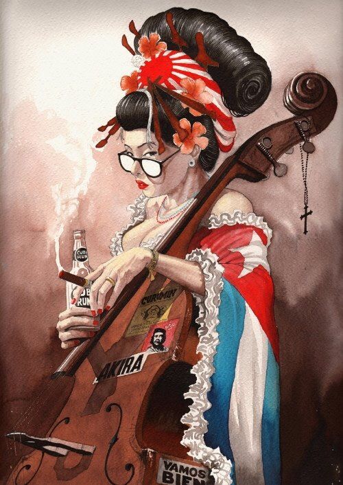 500x706 Wild Geisha Fantasy Art Geisha And Fantasy Art - Uchida Kosaburo Geisha Painting