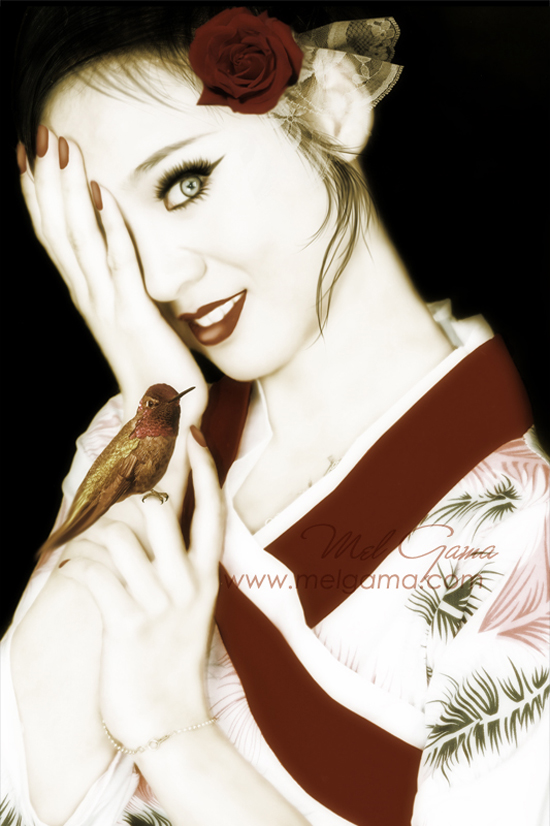 550x826 Beautiful Geisha - Uchida Kosaburo Geisha Painting