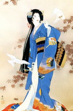 236x360 Chinese Art Painting - Uchida Kosaburo Geisha Painting