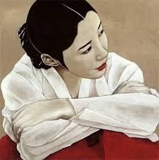 224x225 Fan Dance Lady Uchida Kosaburo Art Themes - Uchida Kosaburo Painting