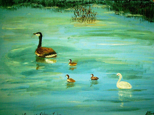 500x373 Ugly Duckling Painting, Acrylic Digital Camera A Pink Passion - Ugly Duckling Painting