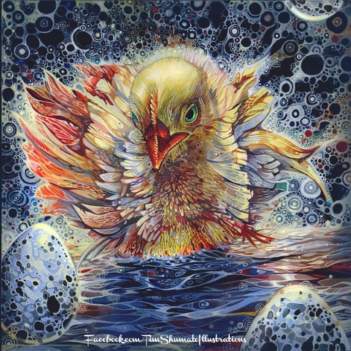 721x721 Beautiful Painting Of The Ugly Duckling In A Decorative Style By - Ugly Duckling Painting