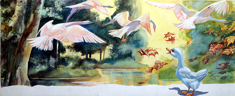 750x307 Hans Christian Andersen's The Ugly Duckling 7 By Giorgio Trevisan - Ugly Duckling Painting