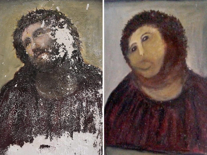 700x525 Remember That Time Someone Restored A Jesus Painting (Ugly - Ugly Painting