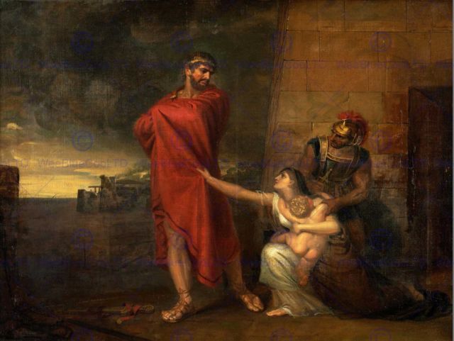 640x481 Painting Greek Mythology Dawe Andromache Begs Ulysses Art Print - Ulysses Painting