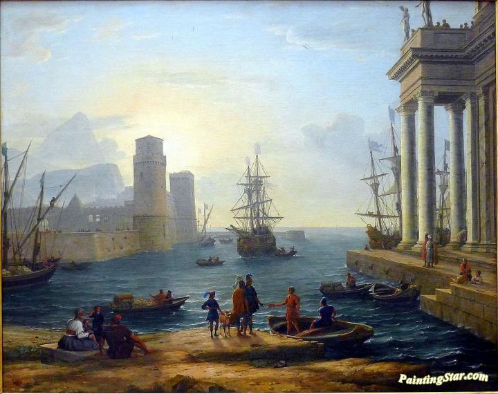 720x570 The Embarkation Of Ulysses Artwork By Claude Lorrain Oil Painting - Ulysses Painting
