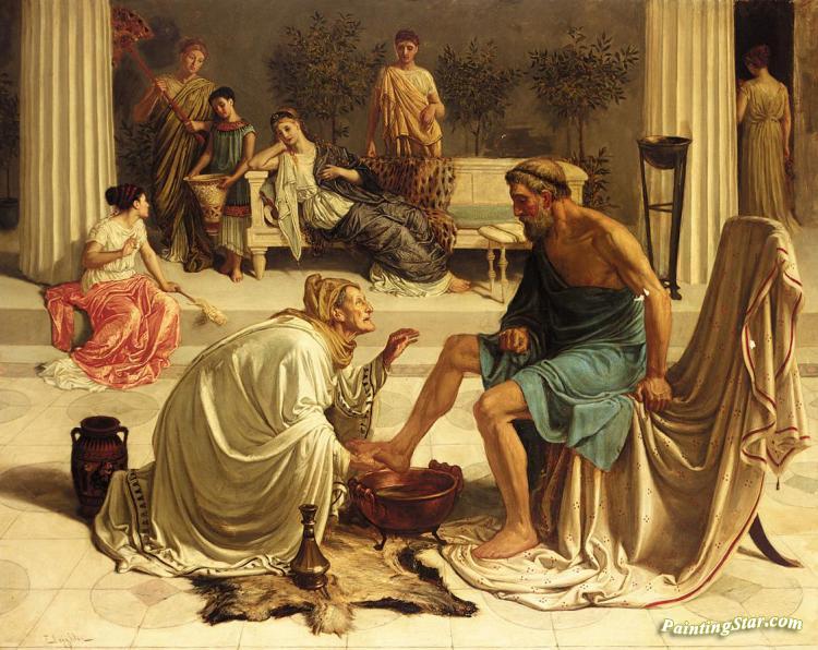 750x596 The Mother Of Ulysses Recognising Her Son Artwork By Sir Edward - Ulysses Painting