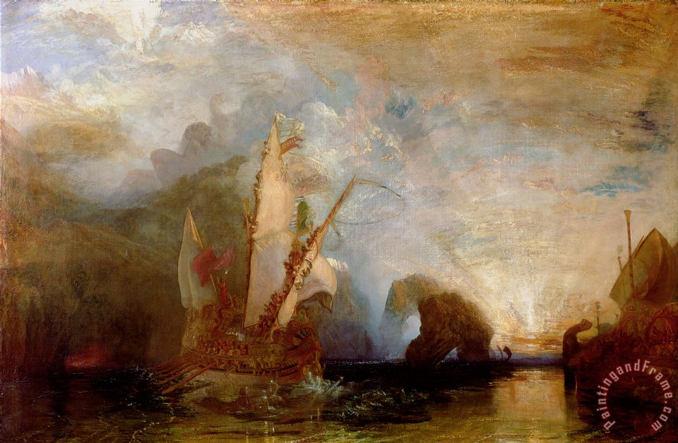 960x627 Joseph Mallord William Turner Ulysses Deriding Polyphemus Painting - Ulysses Painting