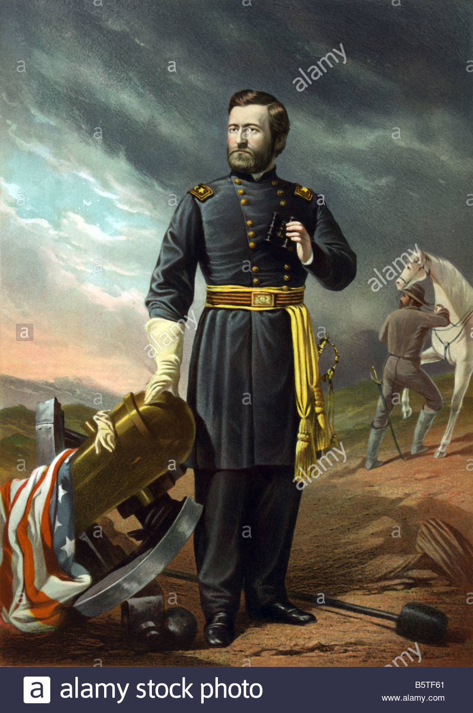 922x1390 Portrait Of Ulysses S Grant, Painted 1863 4 Stock Photo 20822425 - Ulysses S Grant Painting