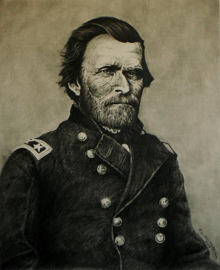 734x900 Ulysses S Grant Drawing By Richard Klingbeil - Ulysses S Grant Painting
