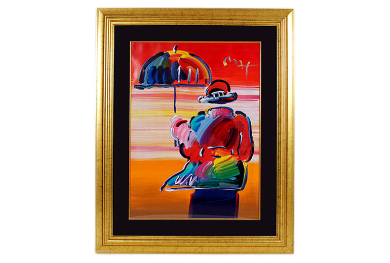 770x521 Umbrella Man Mixed Media Painting By Peter Max Ebth - Umbrella Man Painting