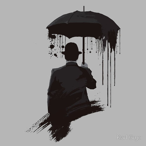 500x500 Best 100 Umbrella Show Research Ideas On Scenic - Umbrella Man Painting