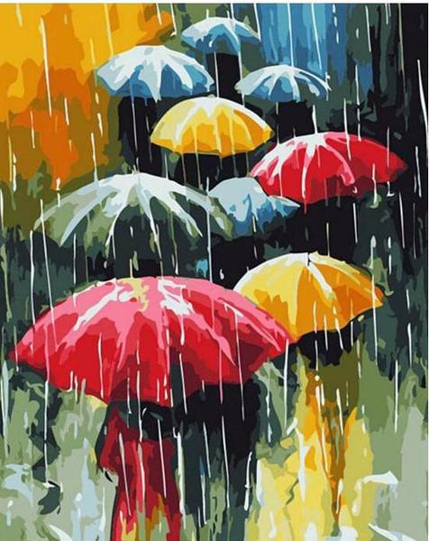 476x600 Diy Painting By Numbers - Umbrella Painting