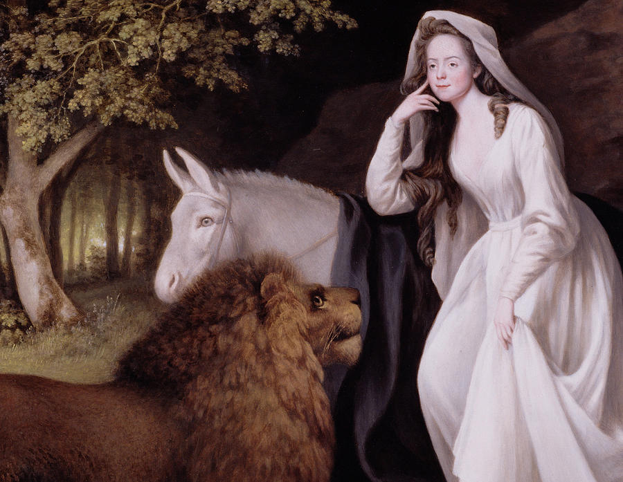 900x697 Una And The Lion Painting By George Stubbs - Una And The Lion Painting