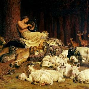 300x300 Artwork By Briton Riviere - Una And The Lion Painting