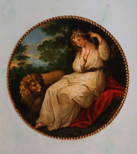 450x505 Una And The Lion, The Design Taken - Una And The Lion Painting