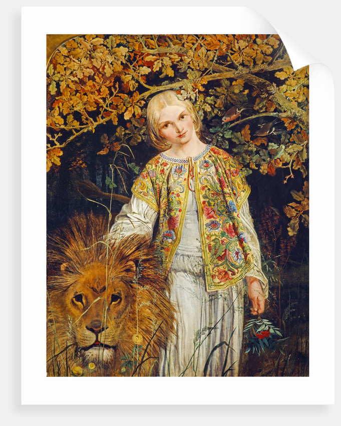 681x850 Una And The Lion (From Spenser'S - Una And The Lion Painting