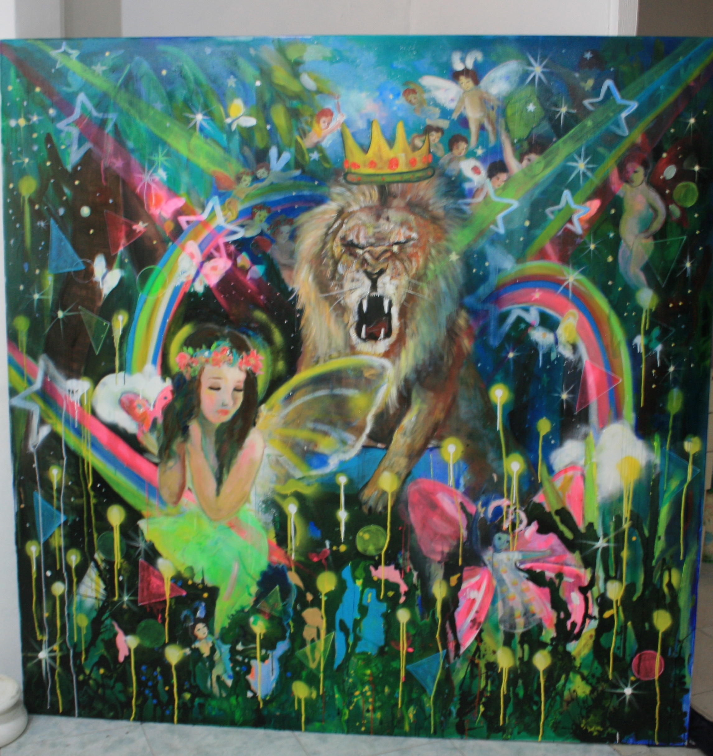 Una And The Lion Painting at PaintingValley.com | Explore collection of