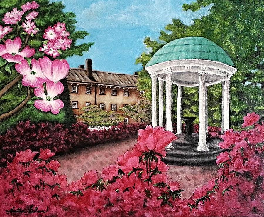 900x738 Old Well Unc Chapel Hill Painting By Heather Gillmer - Unc Painting