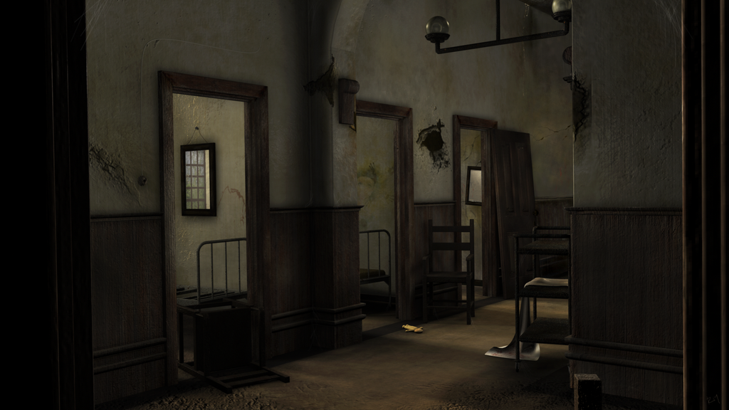 1024x576 Uncanny Hospital 3d By Exactmat - Uncanny Painting