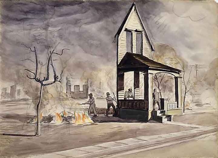 720x523 Charles Burchfield Paintings Of Houses Haunted House Pictures - Uncanny Painting