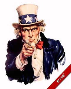 240x300 Uncle Sam Pointing Recruit Wwii Propaganda Poster Painting Real - Uncle Sam Painting