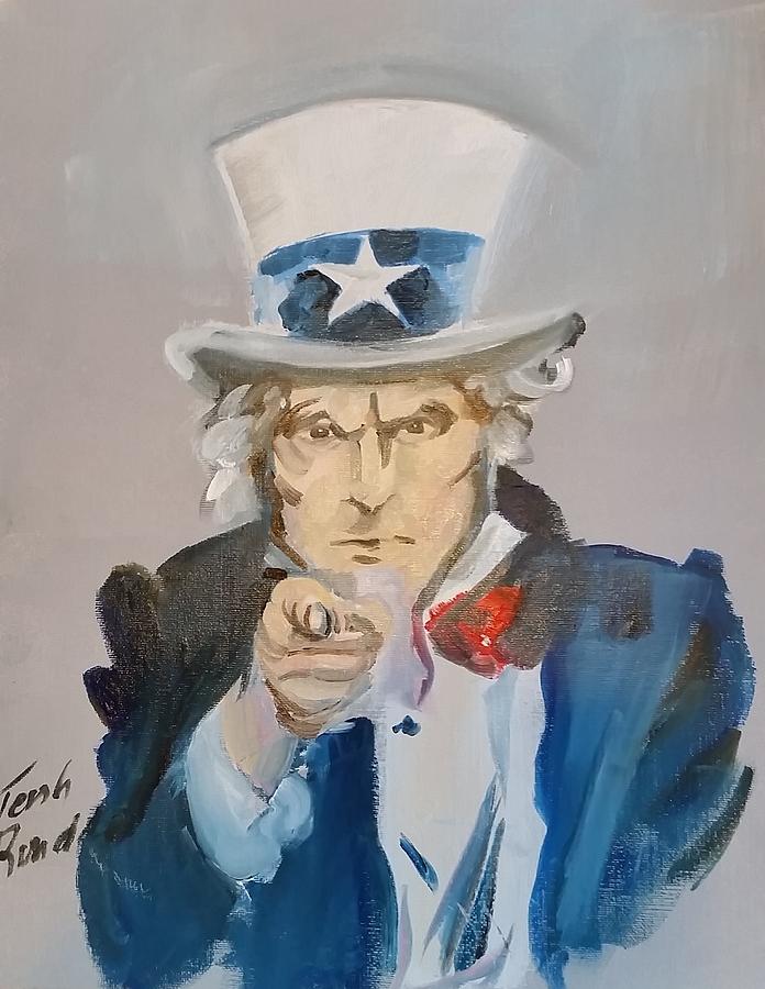 696x900 Uncle Sam Younger Painting By Francis Ronalds - Uncle Sam Painting